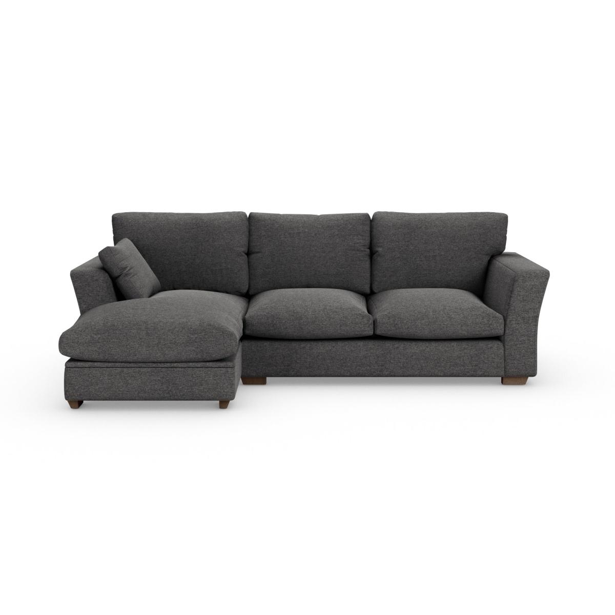 Blakeney Corner Storage Sofa Bed Tonal Weave Charcoal – image 7