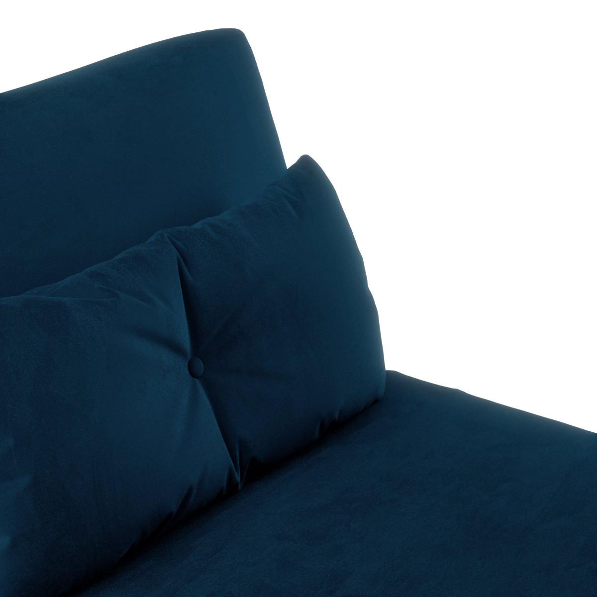 Phoebe Velvet Chair Bed Navy Blue – image 2