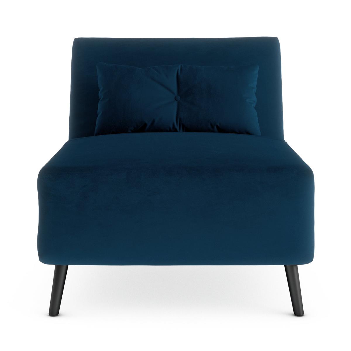 Phoebe Velvet Chair Bed Navy Blue – image 4