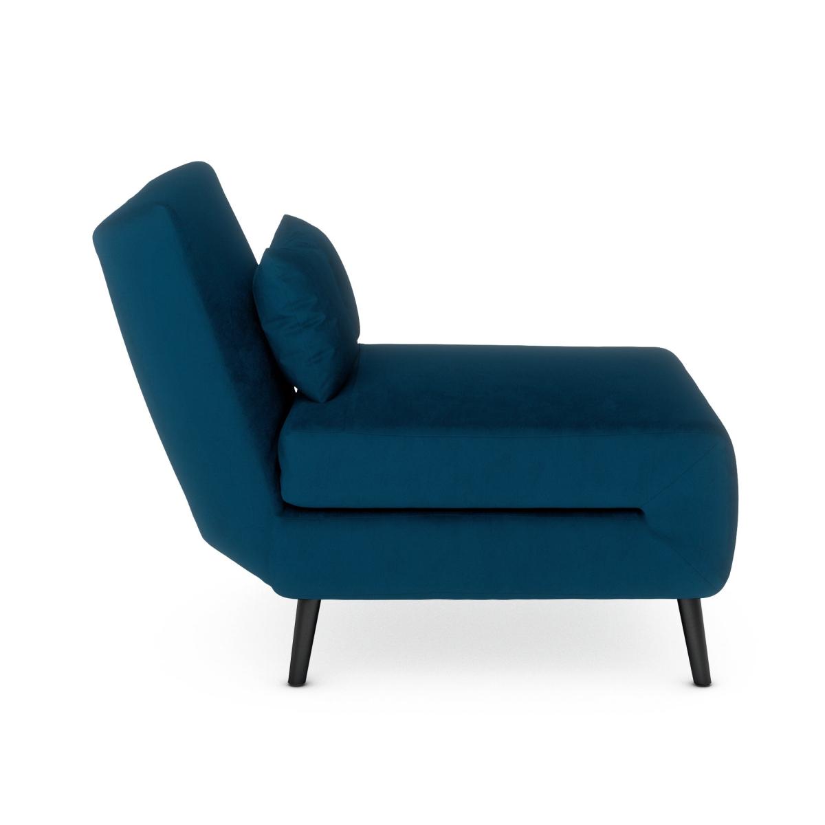 Phoebe Velvet Chair Bed Navy Blue – image 5
