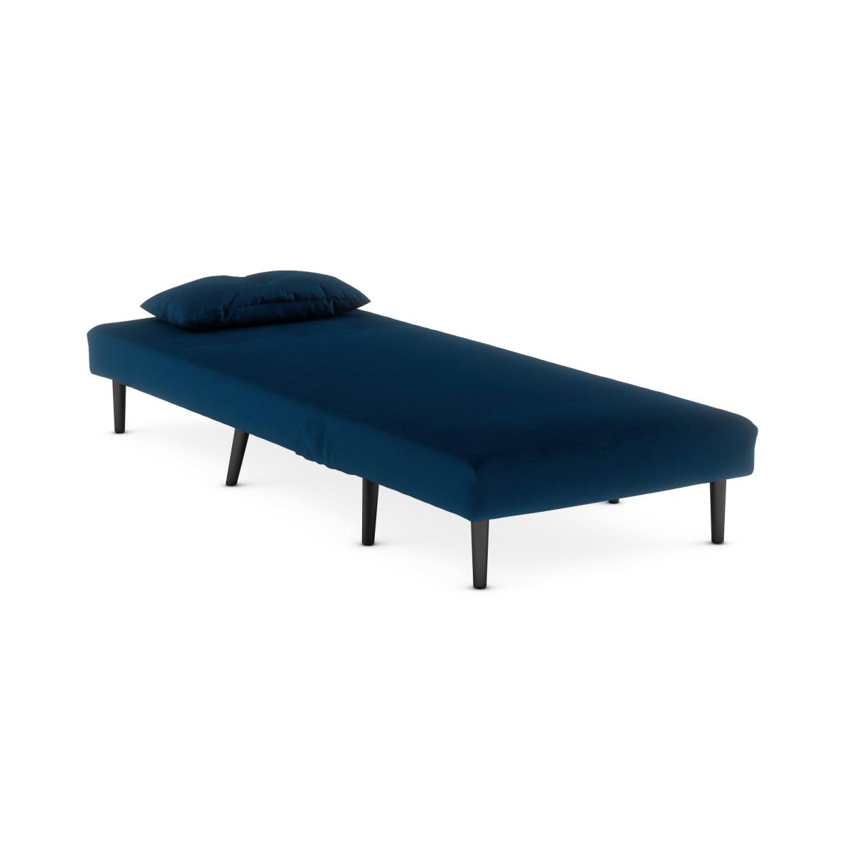 Phoebe Velvet Chair Bed Navy Blue – image 6
