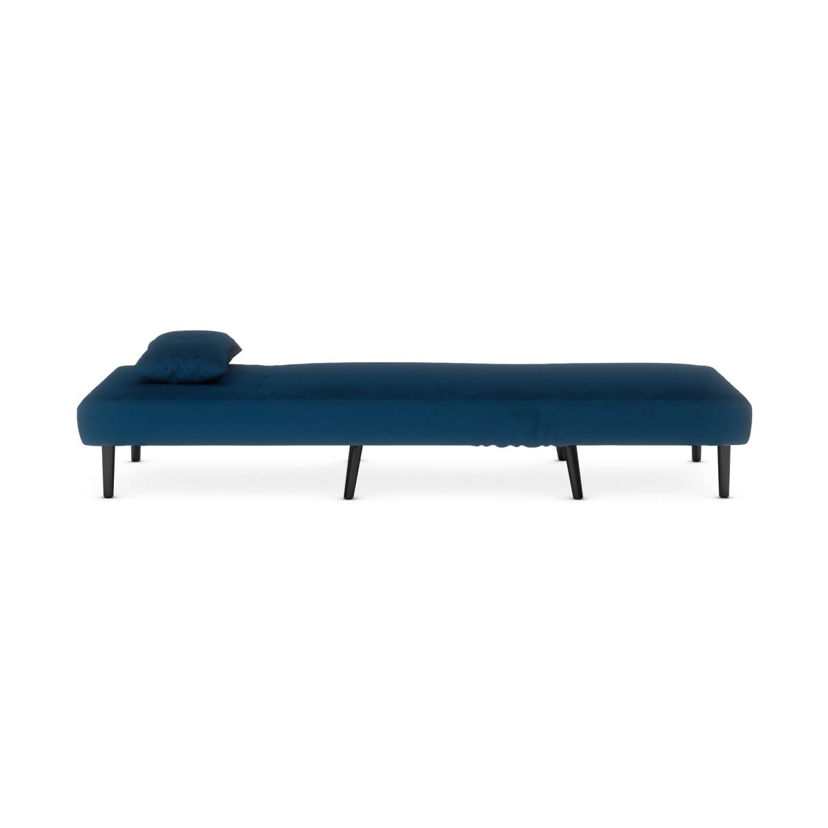 Phoebe Velvet Chair Bed Navy Blue – image 7