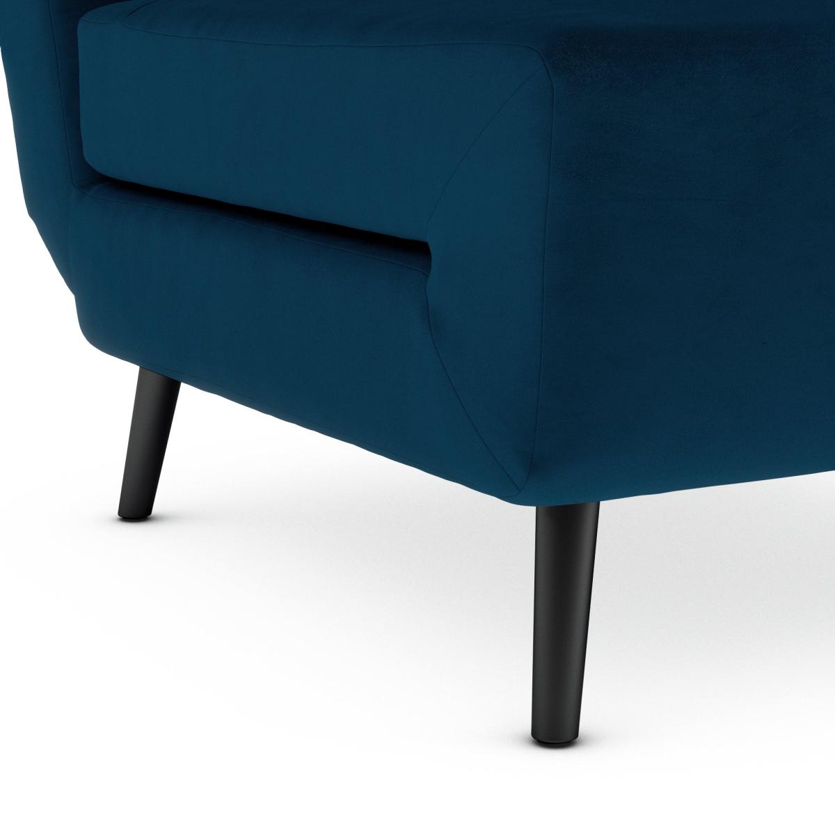 Phoebe Velvet Chair Bed Navy Blue – image 8
