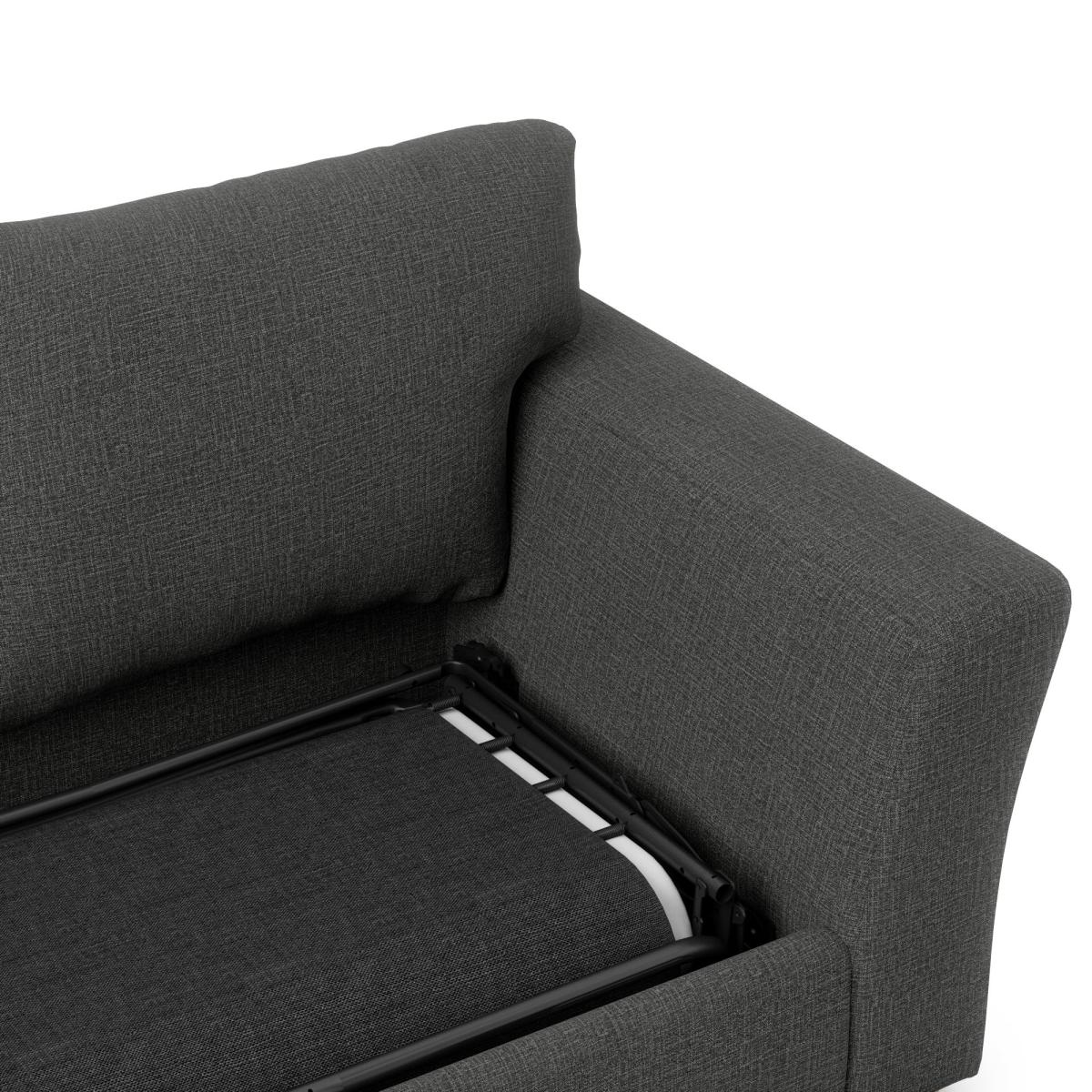 Blakeney Slub Cotton Blend Sofa Bed Slub Cotton Blend Black – image 7