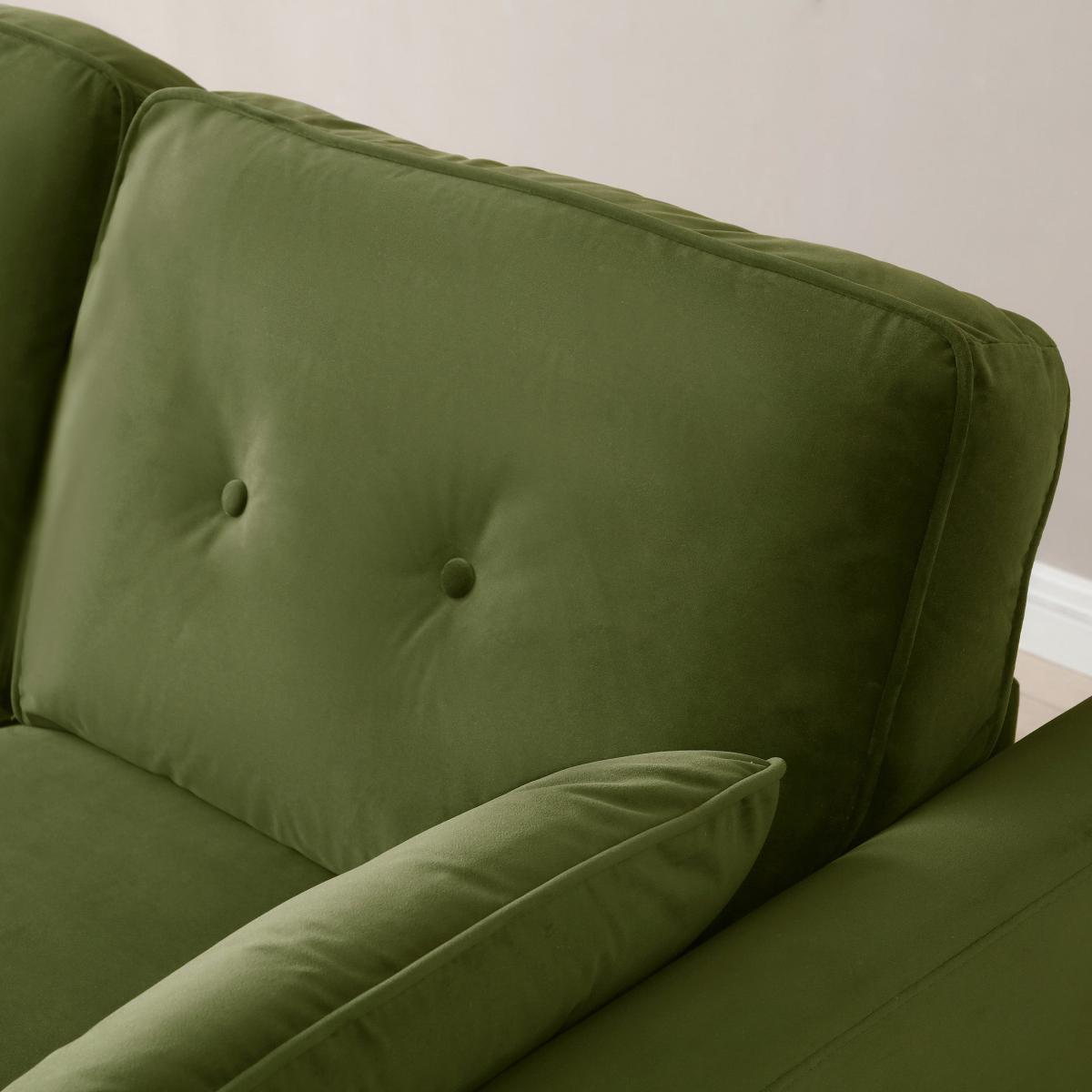 Mila Corner Sofabed, Velvet Olive – image 5