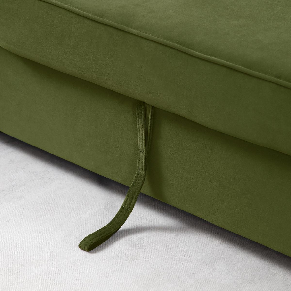 Mila Corner Sofabed, Velvet Olive – image 7