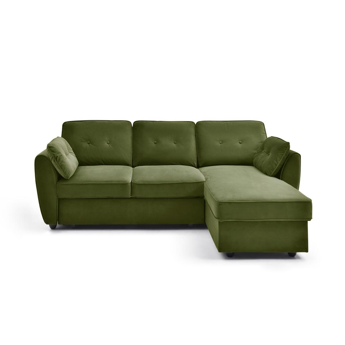 Mila Corner Sofabed, Velvet Olive – image 8