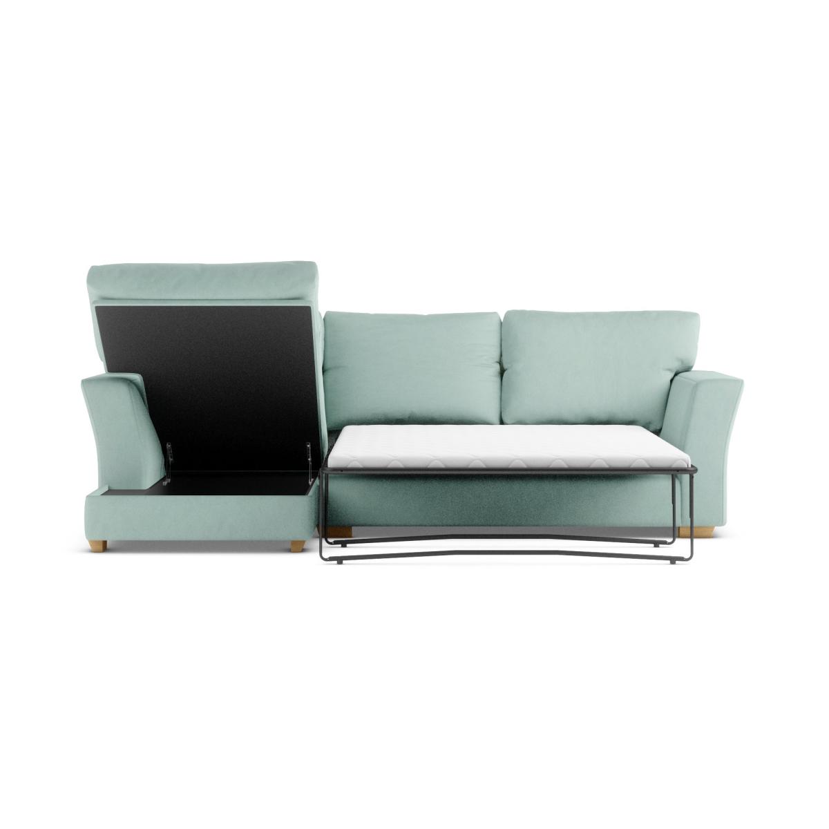 Blakeney Luxury Velvet Corner Sofa Bed Luxury Velvet Lilypad – image 5