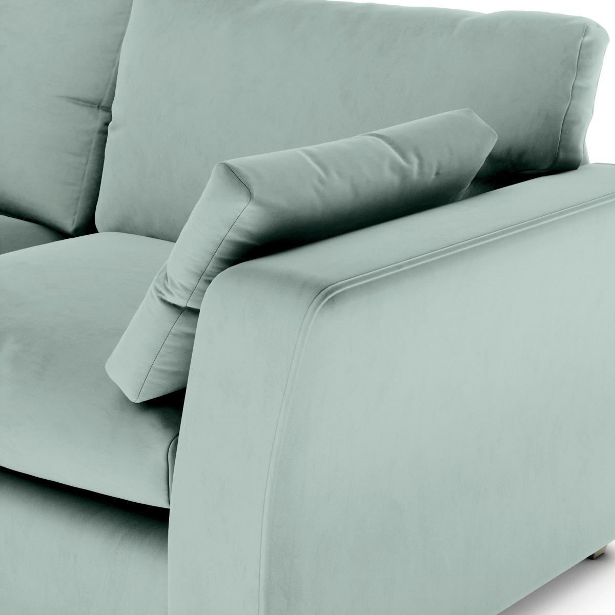 Blakeney Luxury Velvet Corner Sofa Bed Luxury Velvet Lilypad – image 9
