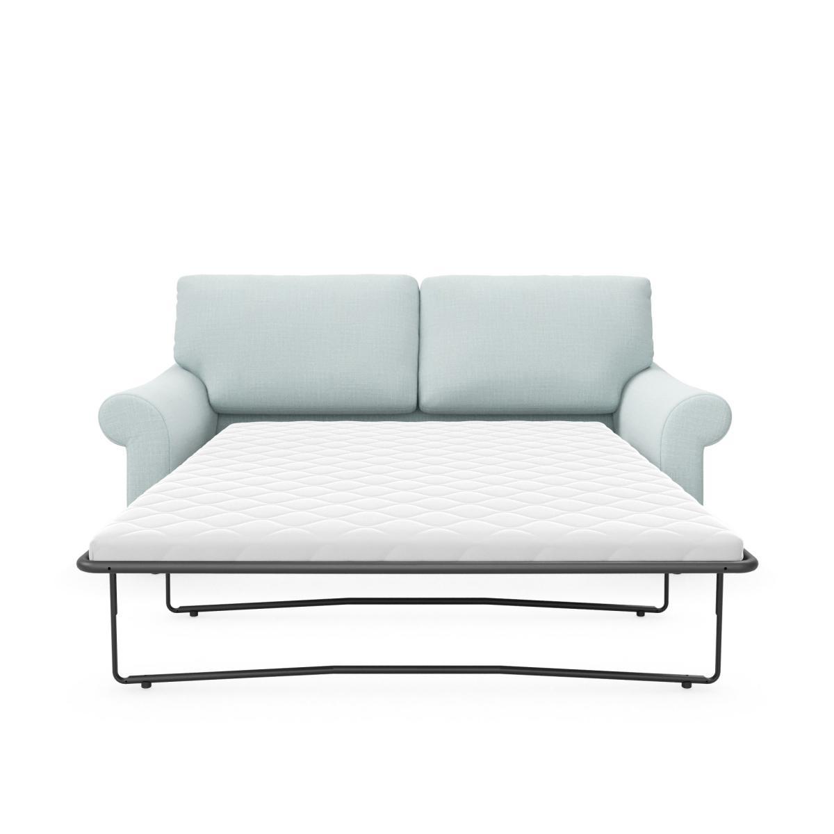 Salisbury Slub Cotton Blend 2 Seater Sofa Bed Slub Cotton Light Mineral – image 5