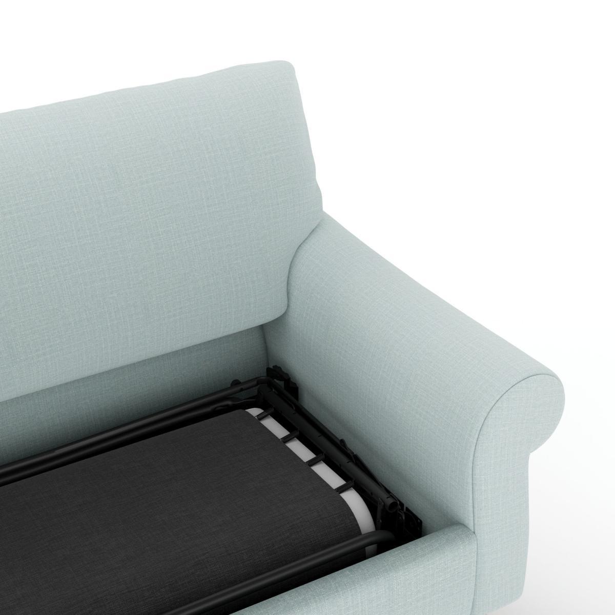 Salisbury Slub Cotton Blend 2 Seater Sofa Bed Slub Cotton Light Mineral – image 7