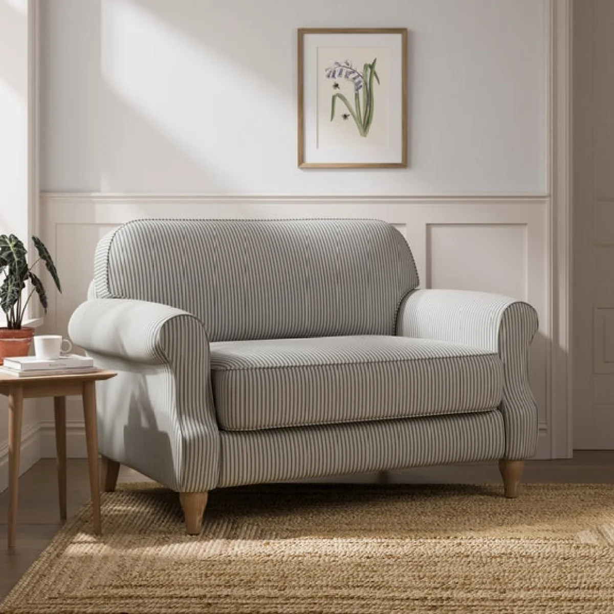 Millie Tiny Stripe Single Snuggle Sofa Bed – image 2