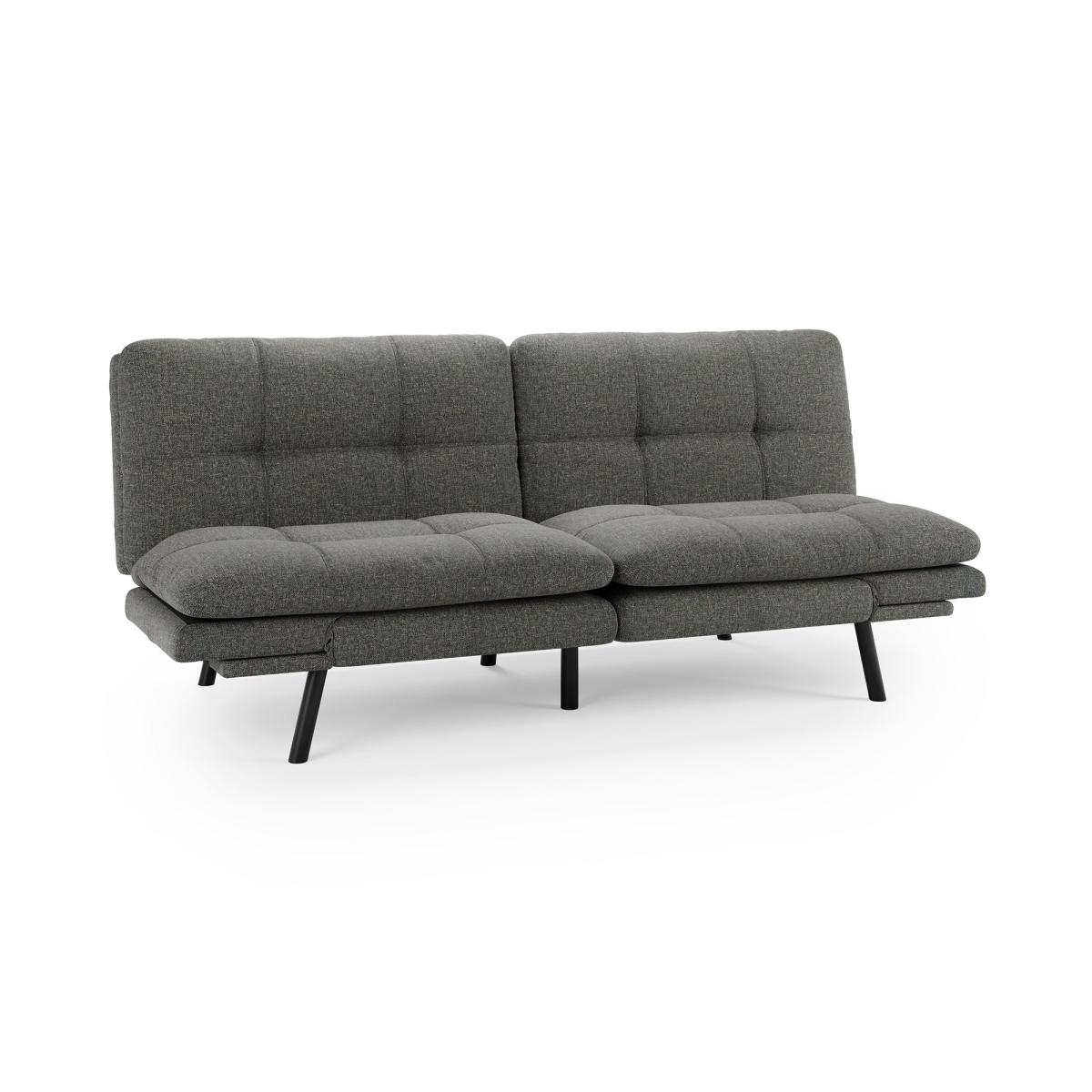 Harrison Quilted Textured Weave Clic Clac Sofa Bed Charcoal – image 6