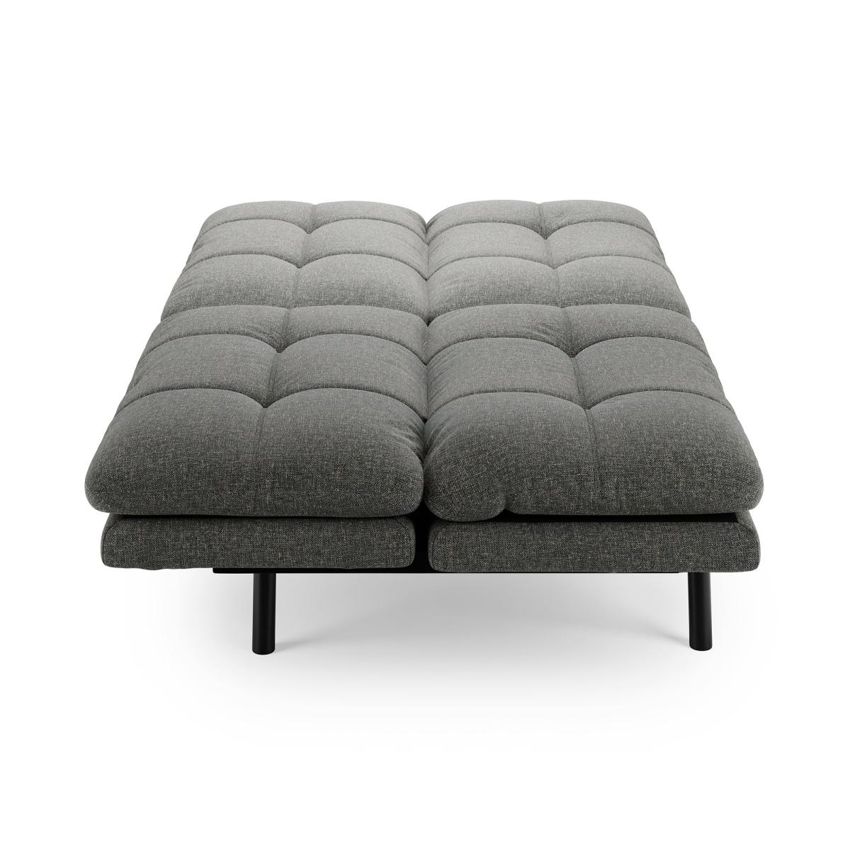 Harrison Quilted Textured Weave Clic Clac Sofa Bed Charcoal – image 8