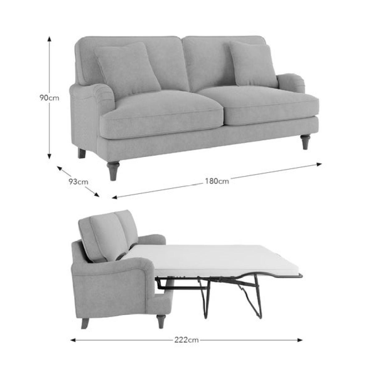 Beatrice II Soft Tonal Chenille 3 Seater Sofa Bed – image 7