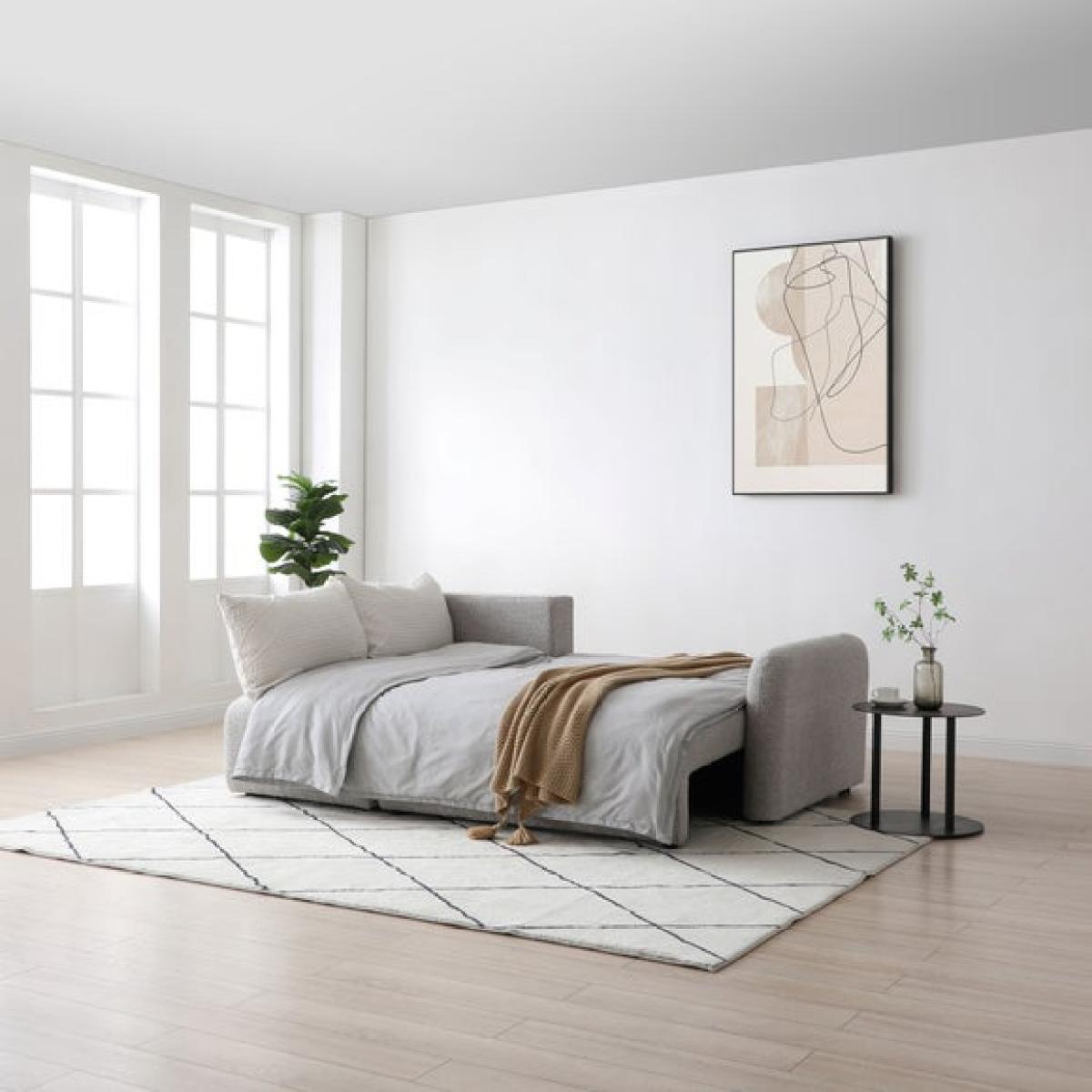 Finty Soft Boucle Corner Sofa Bed – image 1