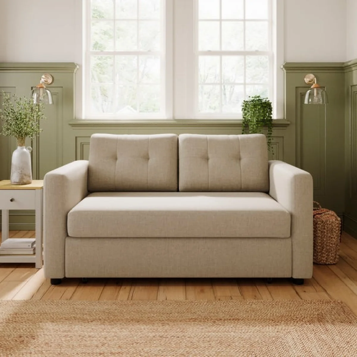 Barker Flatweave 2 Seater Trundle Sofa Bed – image 1