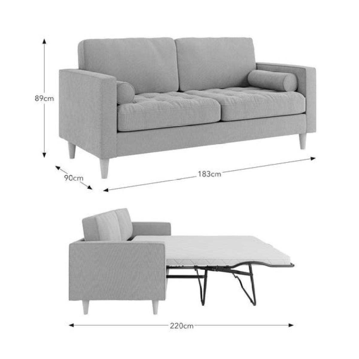 Zoe Casual Sit Soft Tonal Chenille 3 Seater Sofa Bed – image 10