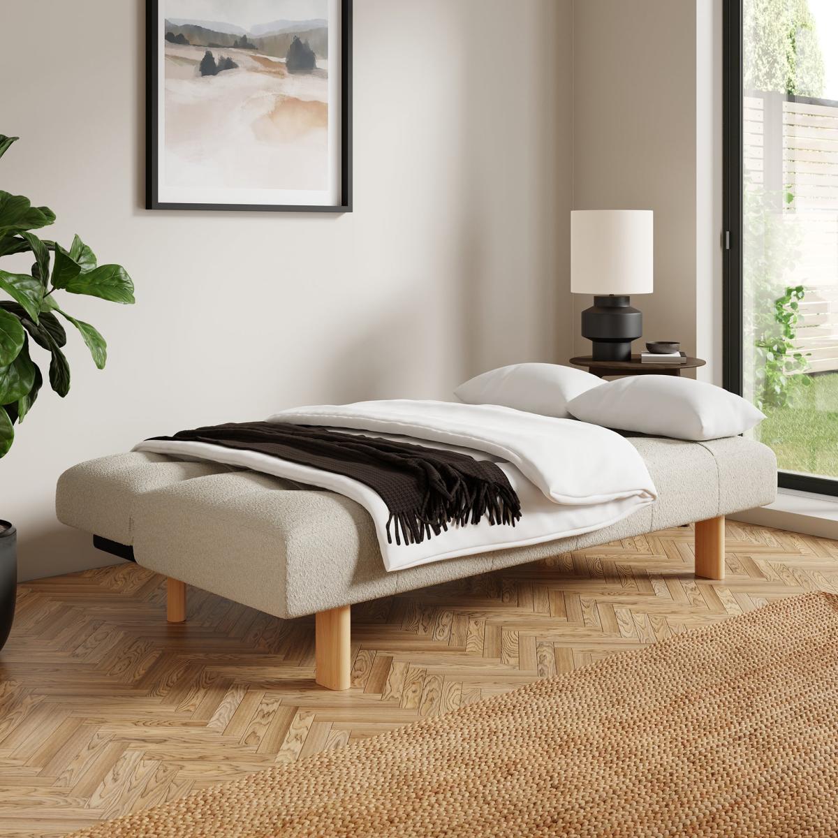 Lottie Boucle Two Tone Clic Clac Double Sofa Bed – image 2