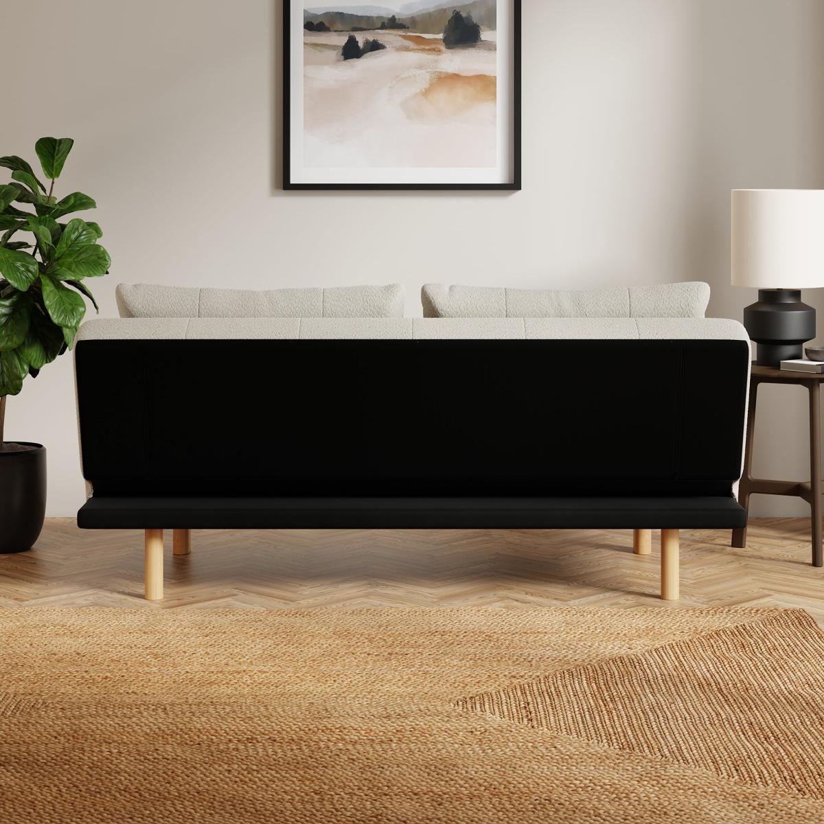 Lottie Boucle Two Tone Clic Clac Double Sofa Bed – image 3