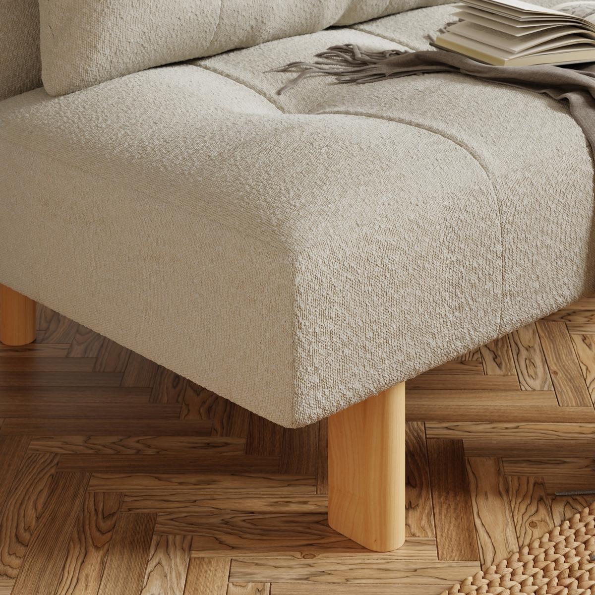 Lottie Boucle Two Tone Clic Clac Double Sofa Bed – image 4