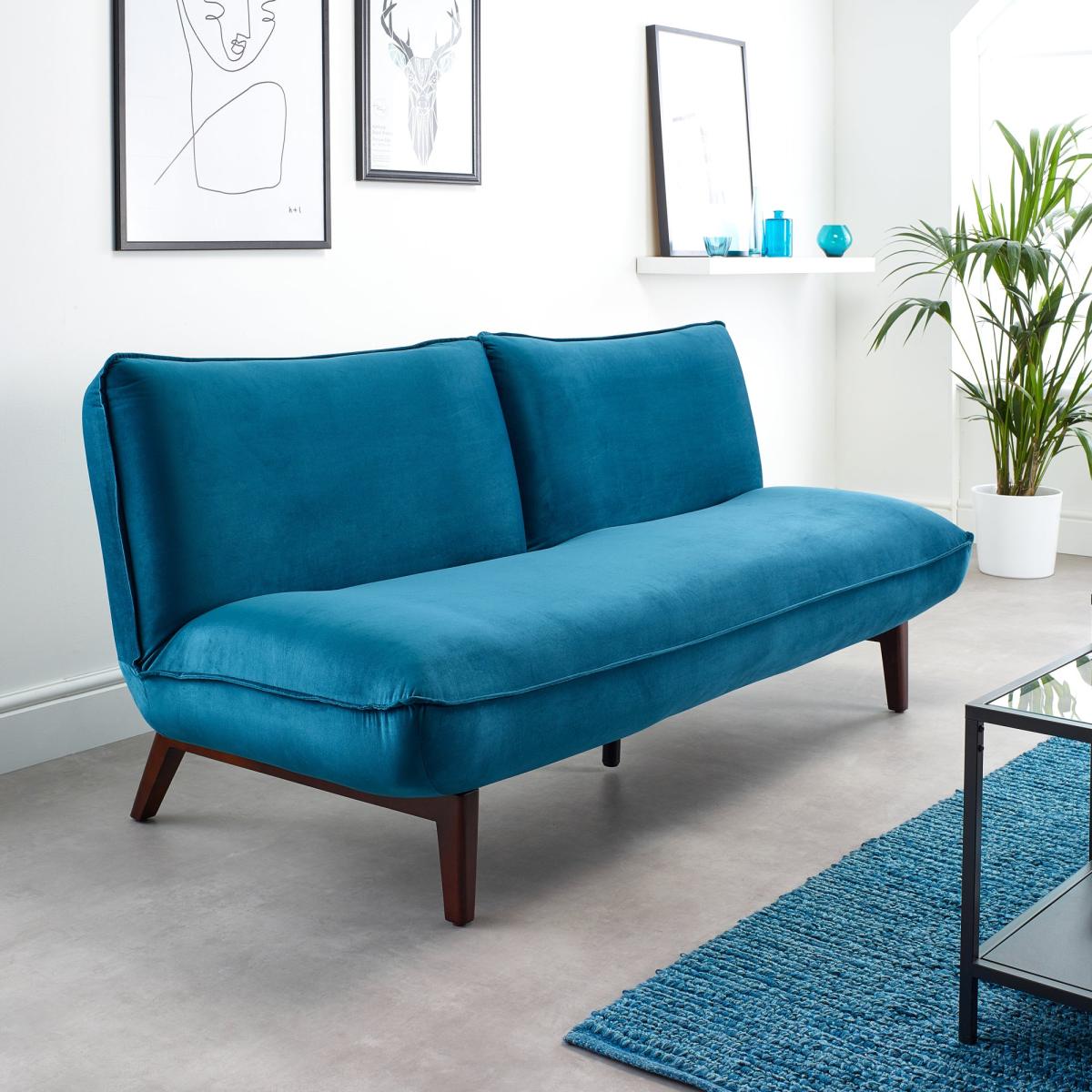 Audrey Sofabed Velvet Teal Teal (Blue) – image 11