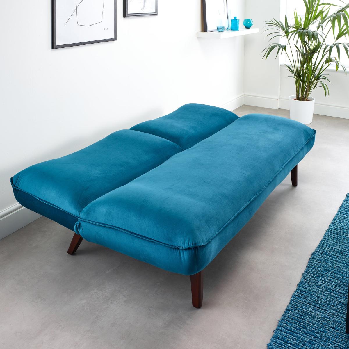 Audrey Sofabed Velvet Teal Teal (Blue) – image 13