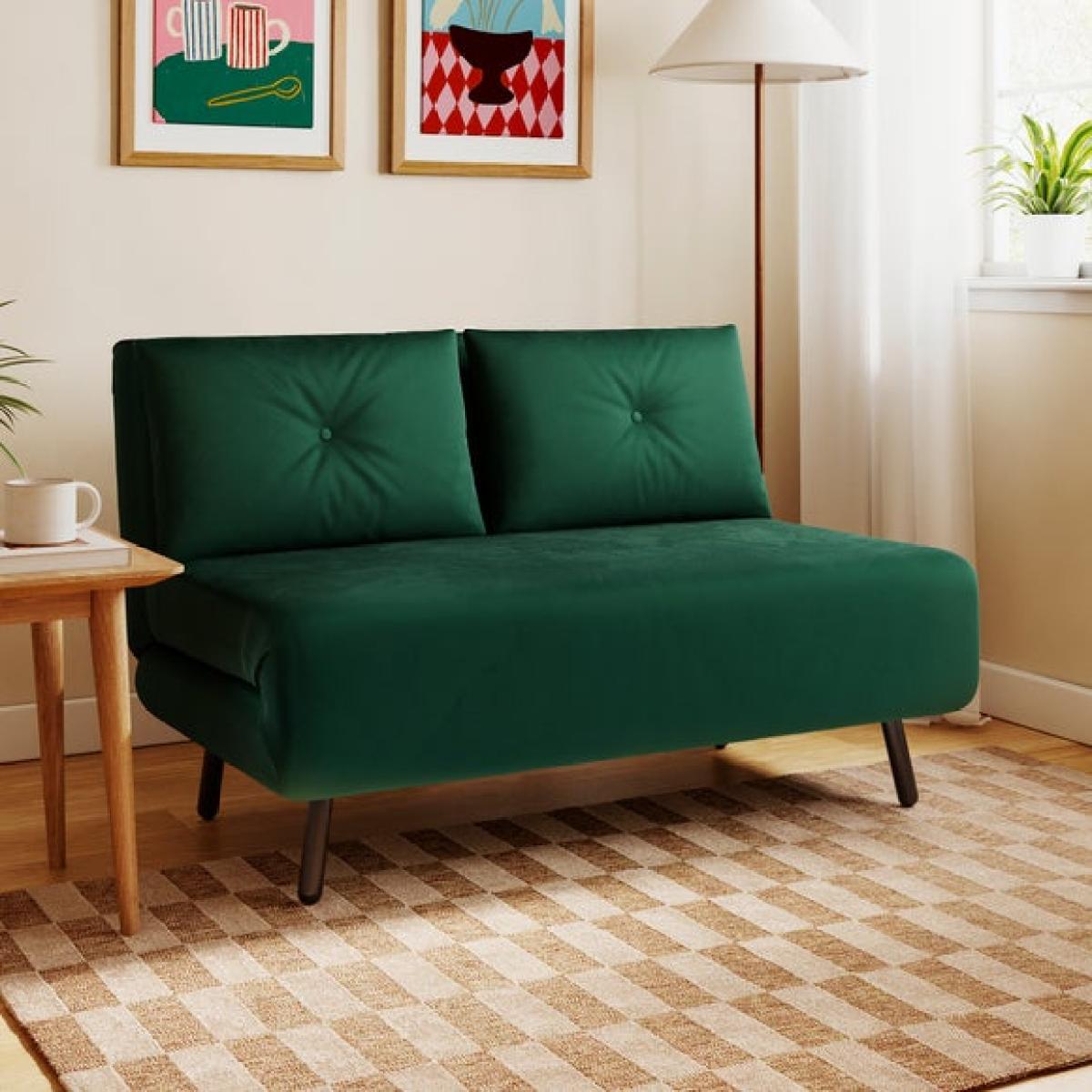 Phoebe Velvet Small Double Sofa Bed – image 1