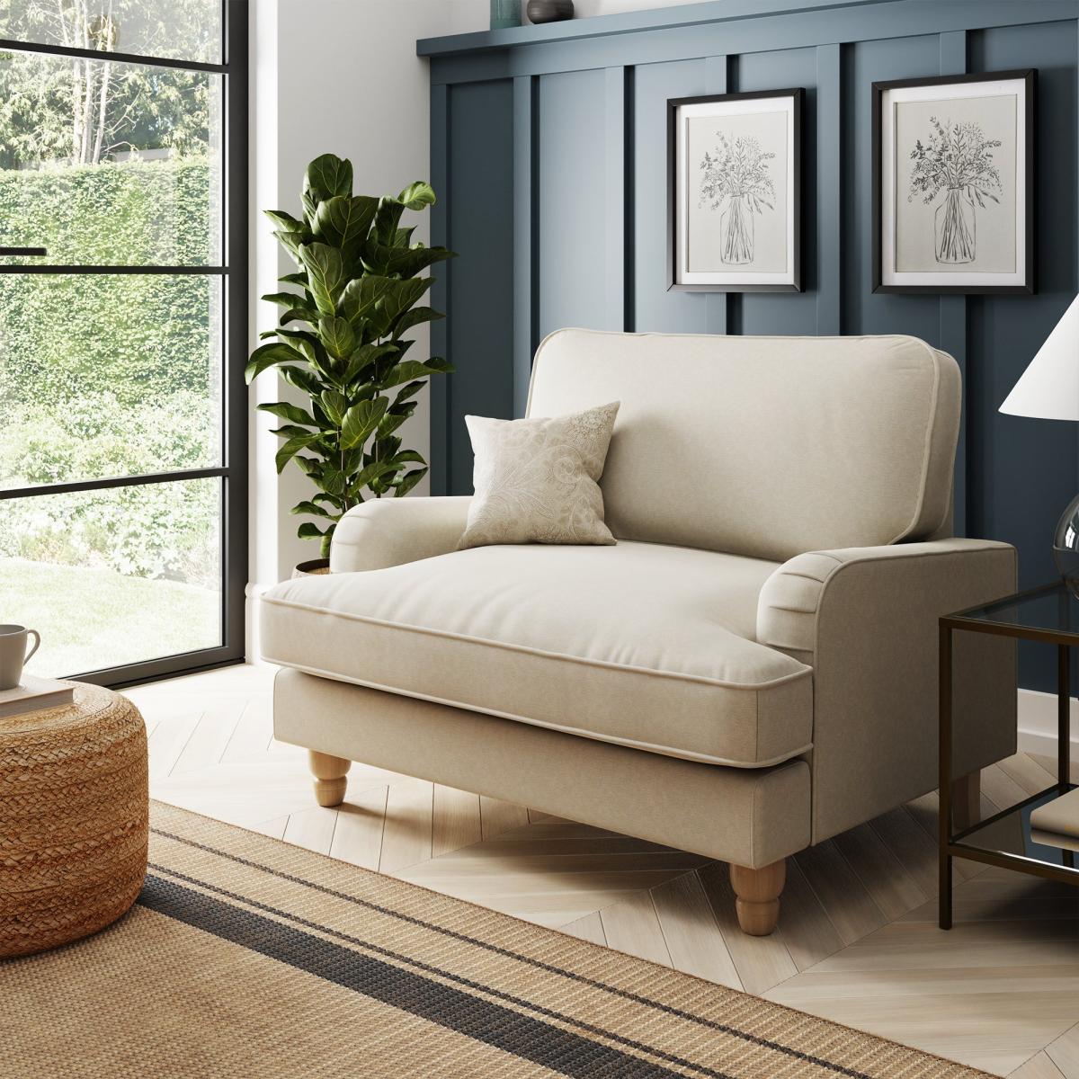 Beatrice Luna Snuggle Single Sofa Bed Natural – image 2