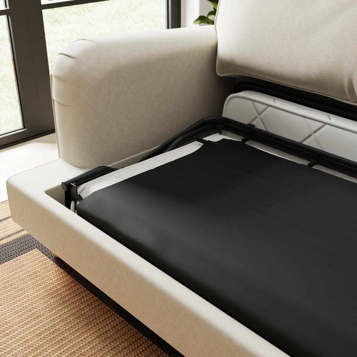 Beatrice Luna Snuggle Single Sofa Bed Natural – image 3