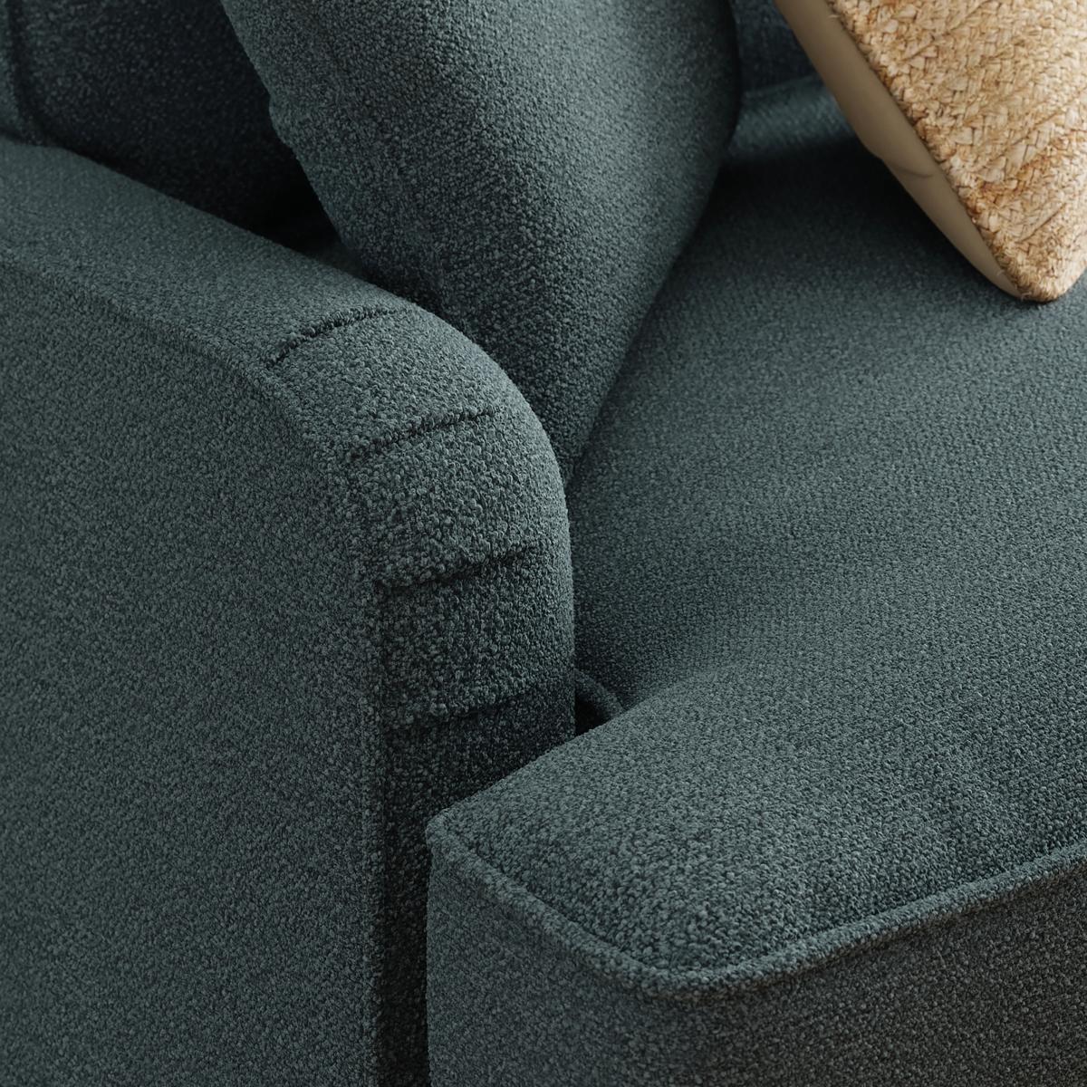 Beatrice Chunky Chenille Corner Storage Sofa Bed Pacific Blue – image 8
