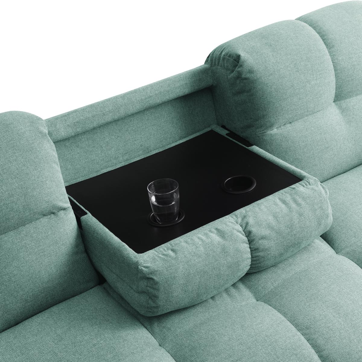 Margo Fabric Sofa Bed With Storage Marina Blue – image 3