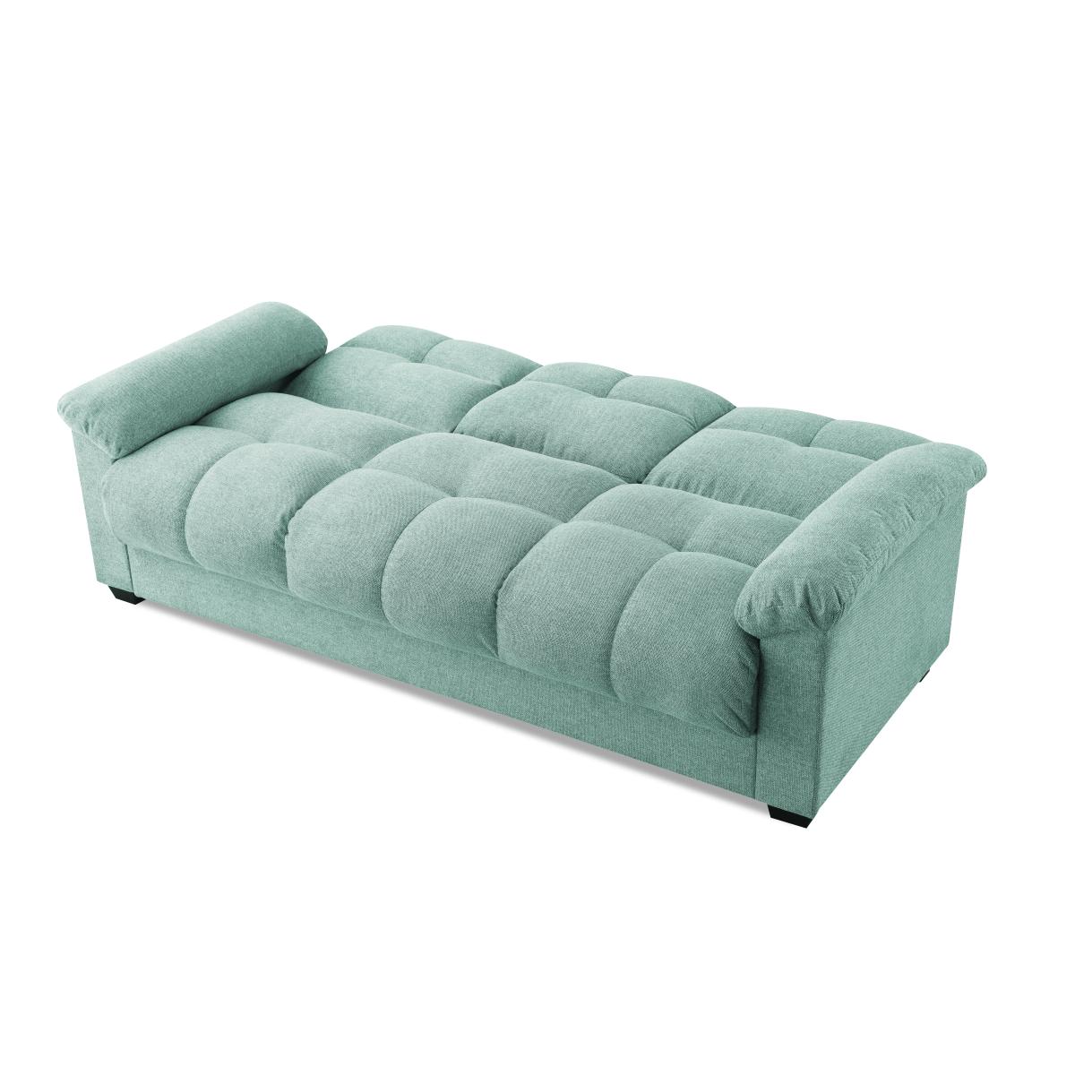 Margo Fabric Sofa Bed With Storage Marina Blue – image 5