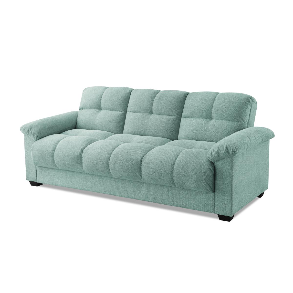 Margo Fabric Sofa Bed With Storage Marina Blue – image 6