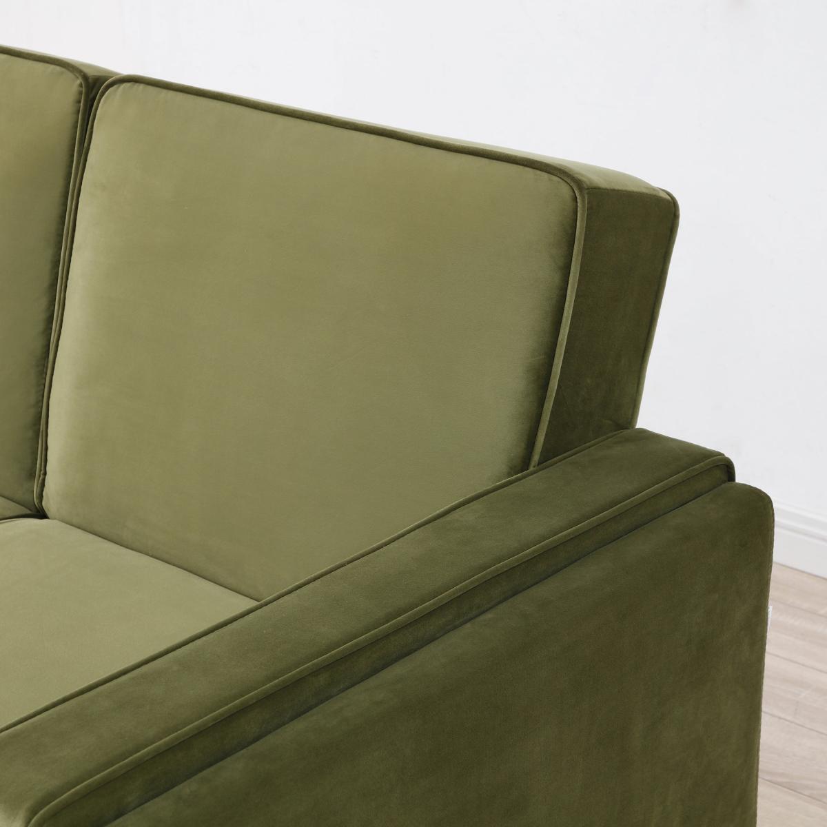 Brady Velvet Sofa Bed Olive (Green) – image 6