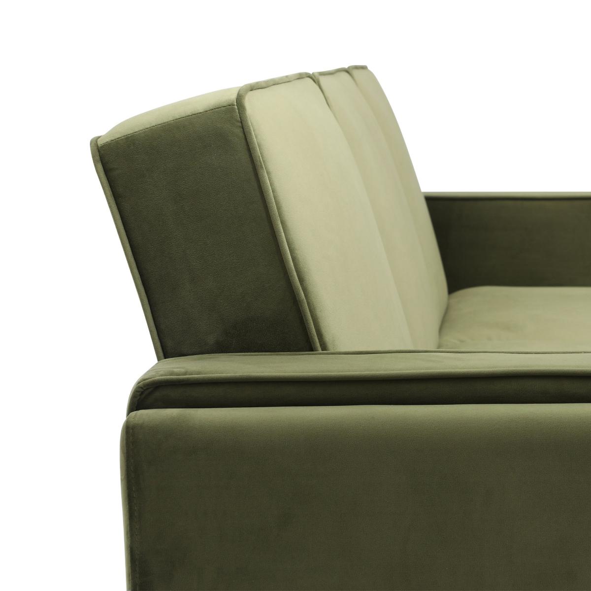 Brady Velvet Sofa Bed Olive (Green) – image 10