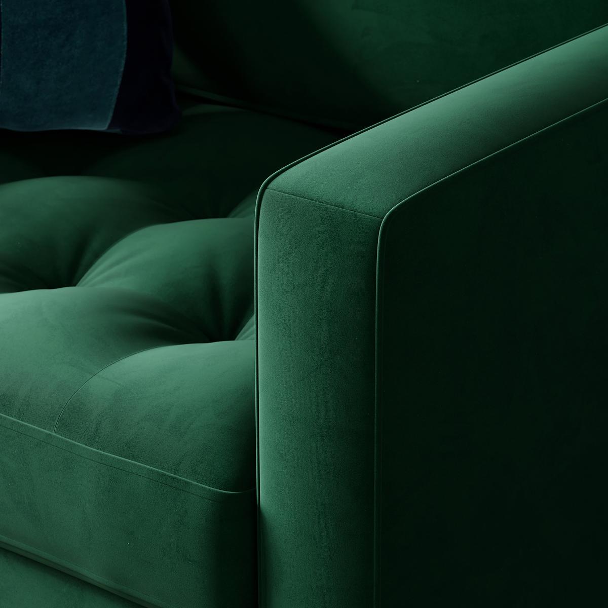 Zoe Velvet Snuggle Single Sofa Bed Bottle Green – image 4