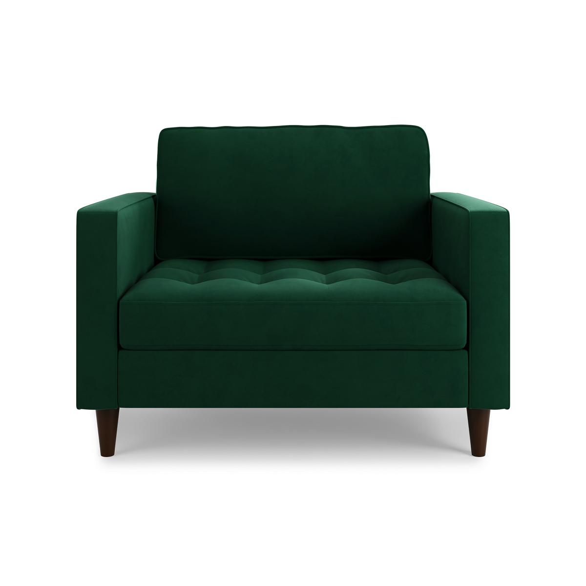 Zoe Velvet Snuggle Single Sofa Bed Bottle Green – image 7