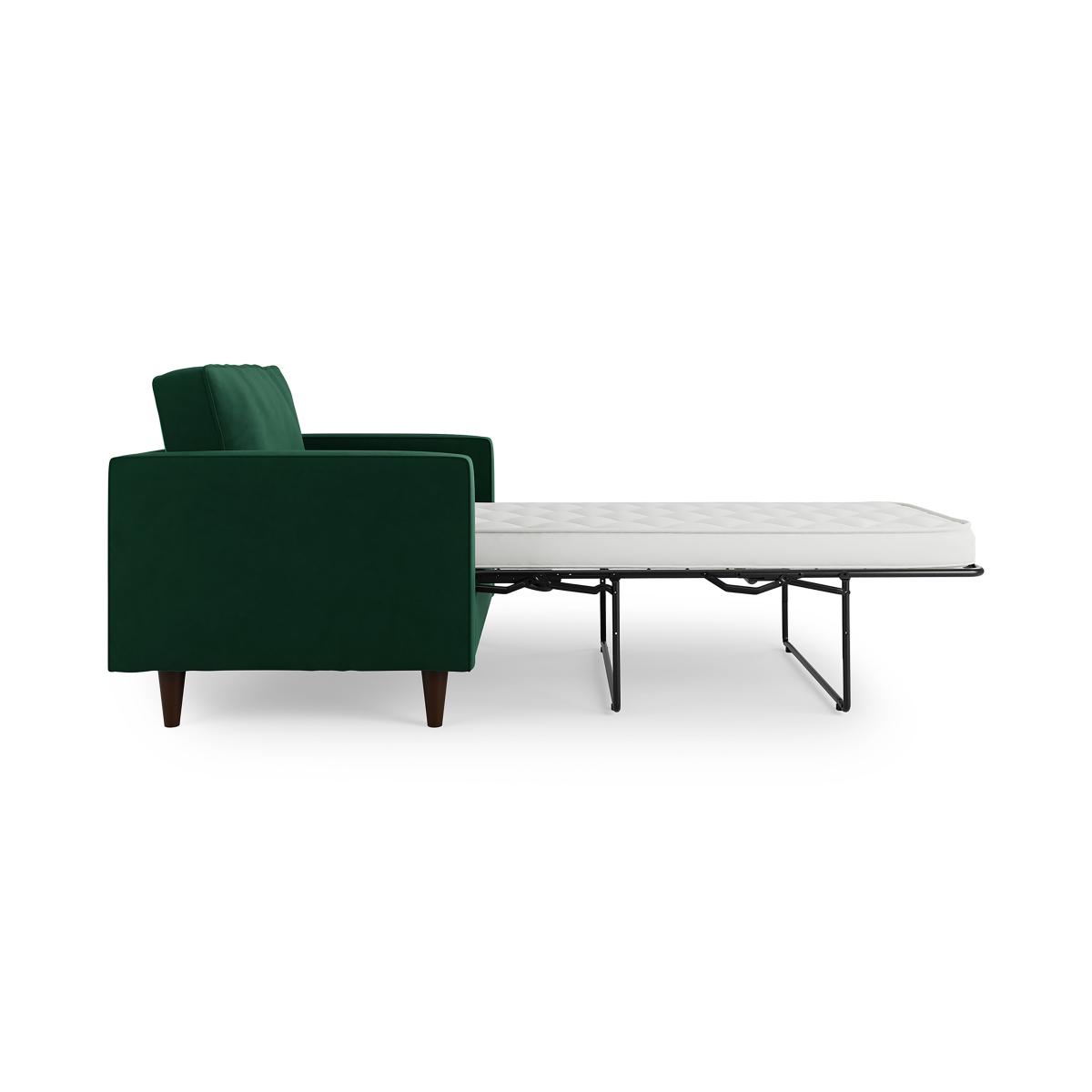 Zoe Velvet Snuggle Single Sofa Bed Bottle Green – image 9