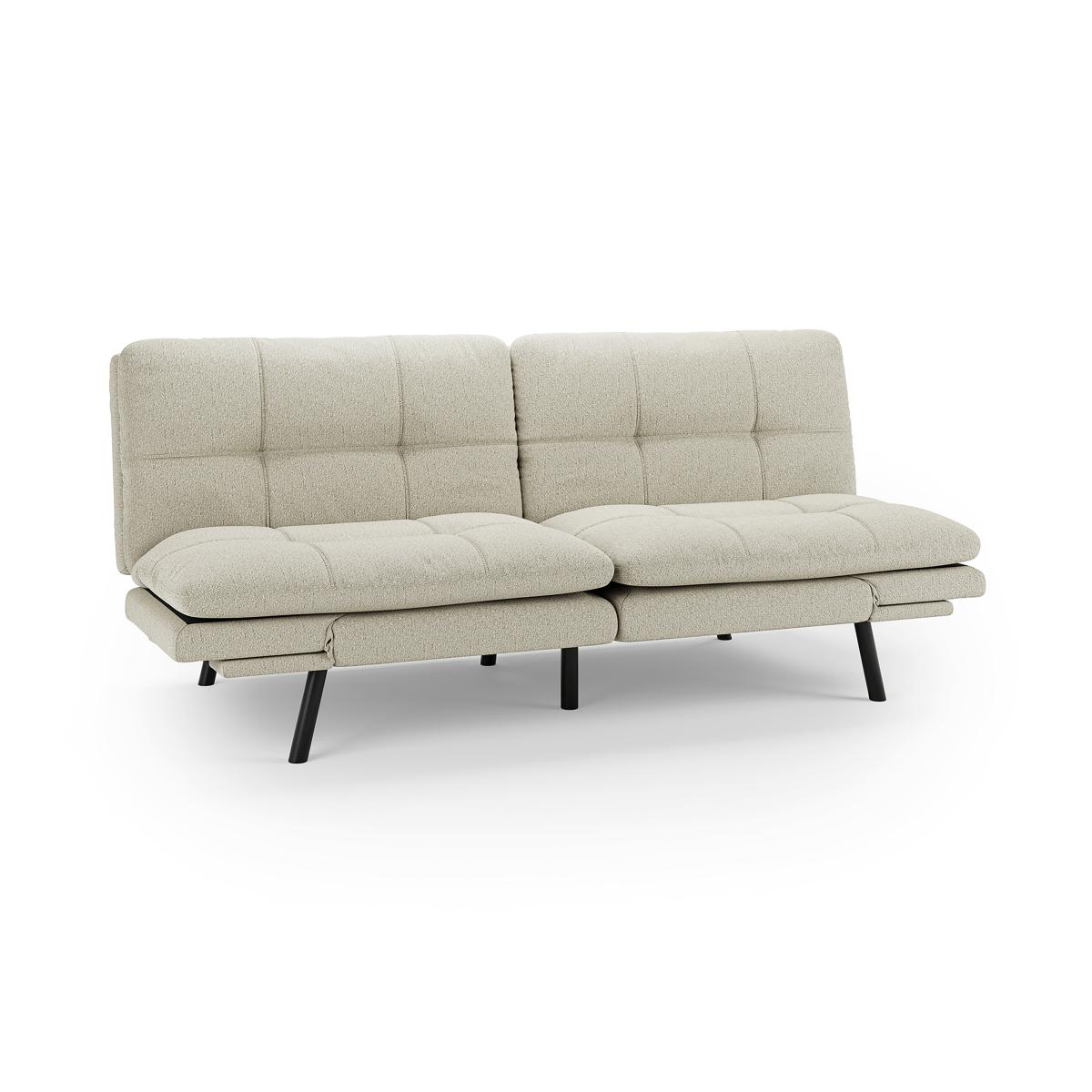 Harrison Quilted Chenille Clic Clac Sofa Bed Natural – image 6