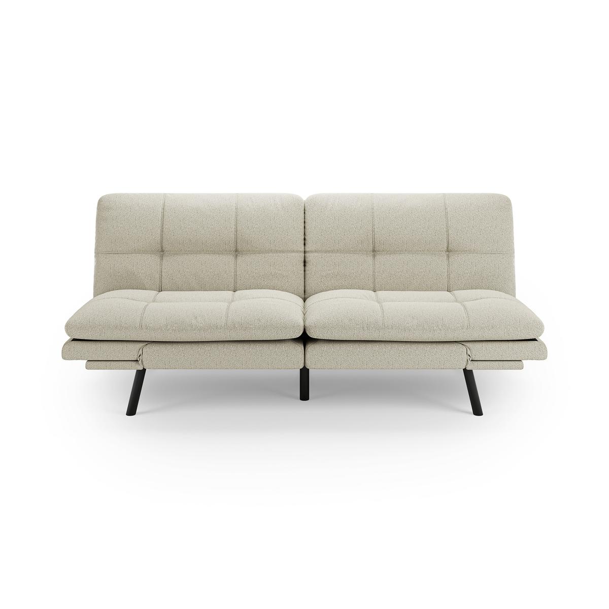 Harrison Quilted Chenille Clic Clac Sofa Bed Natural – image 7