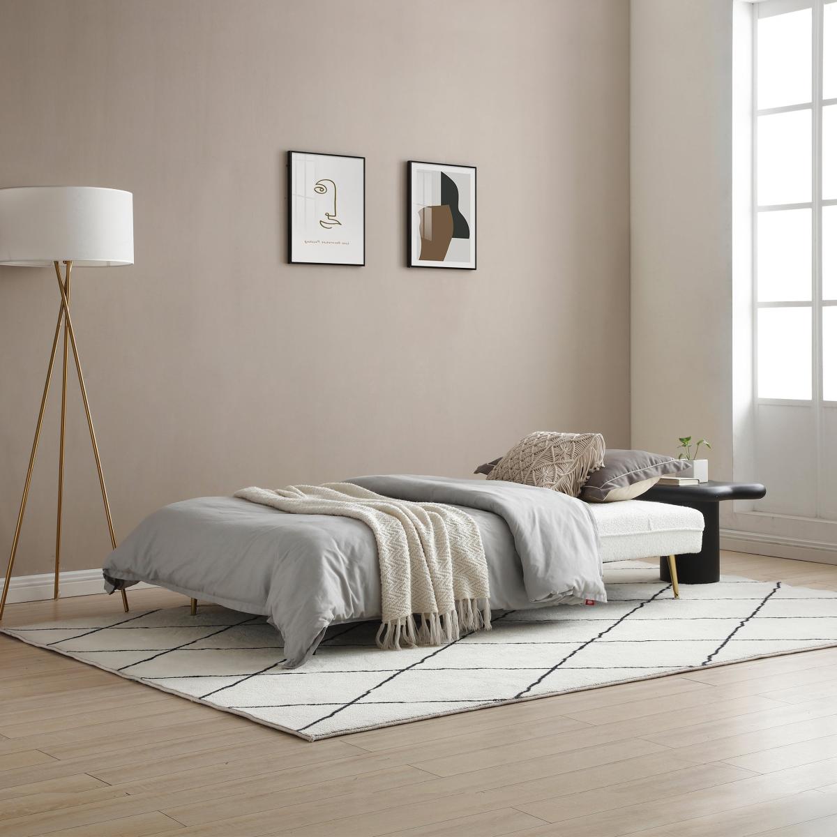 Logan Boucle Sofa Bed Cream – image 2