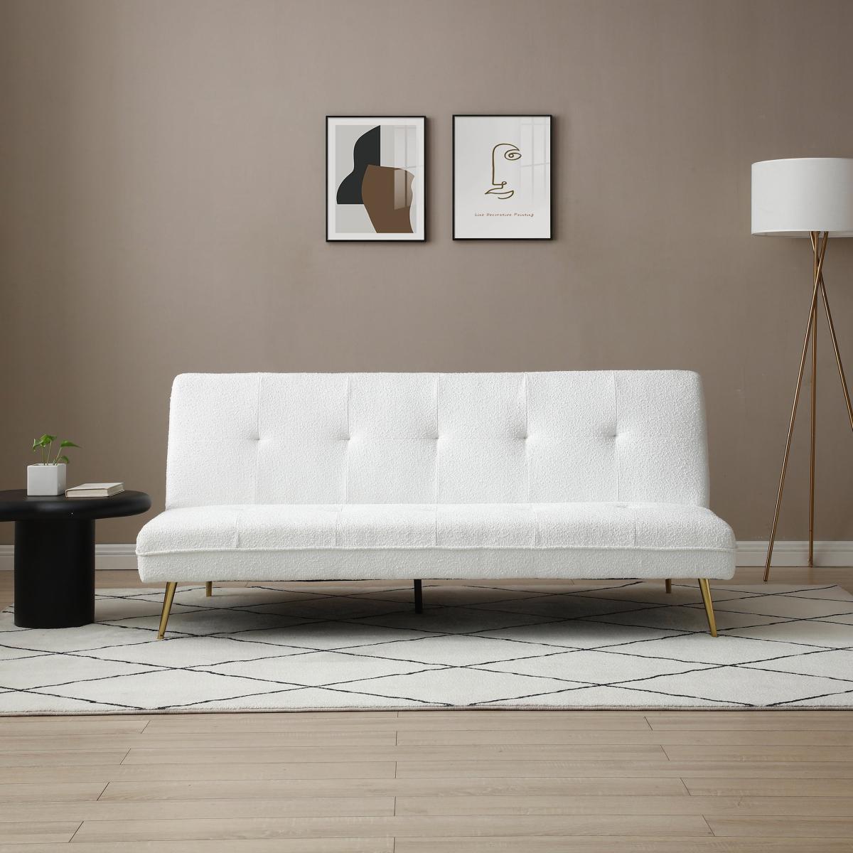 Logan Boucle Sofa Bed Cream – image 3