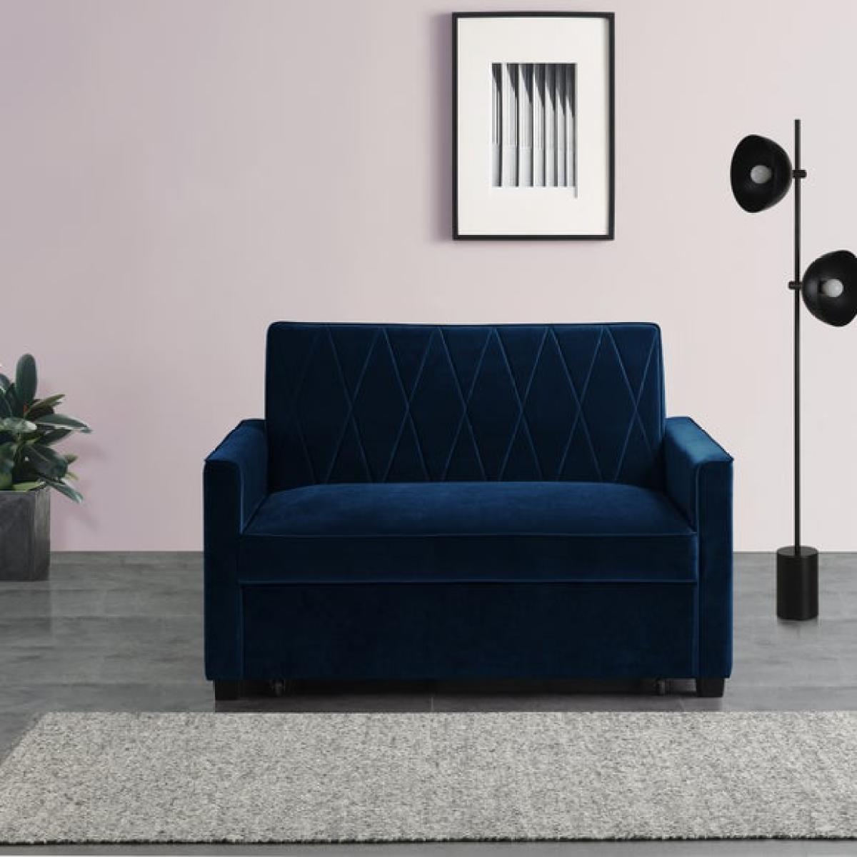 Return - Serena Velvet 2 Seater Sofa Bed – image 2