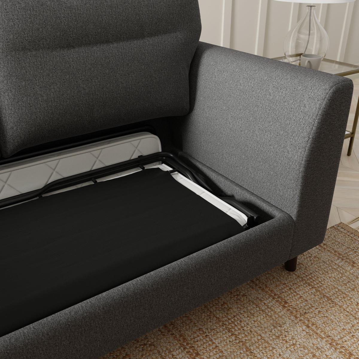 Francine Luna Sofa Bed Charcoal Dark Grey – image 3