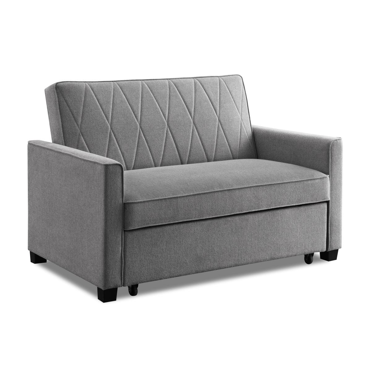 Return - Serviya Fabric Compact Double Sofa Bed, Peppered Grey – image 5