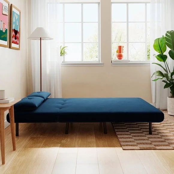 Phoebe Velvet Small Double 2 Seater Sofa Bed – image 3