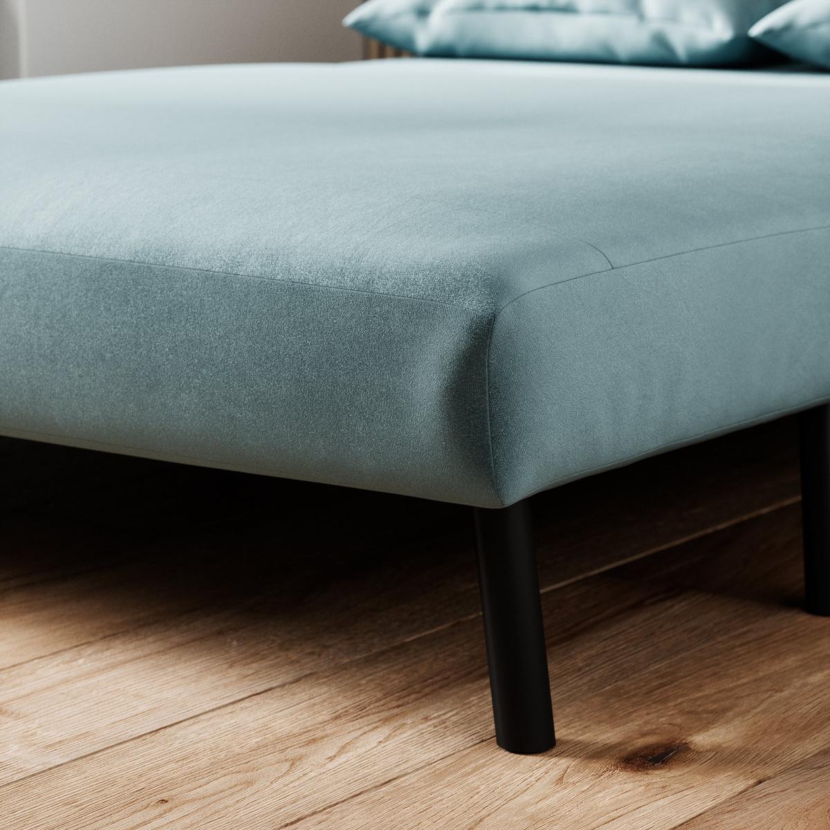Phoebe Velvet Double Sofa Bed Pacific Blue – image 4