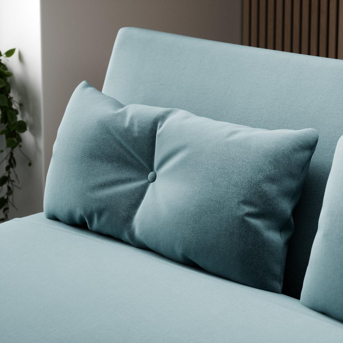 Phoebe Velvet Double Sofa Bed Pacific Blue – image 5