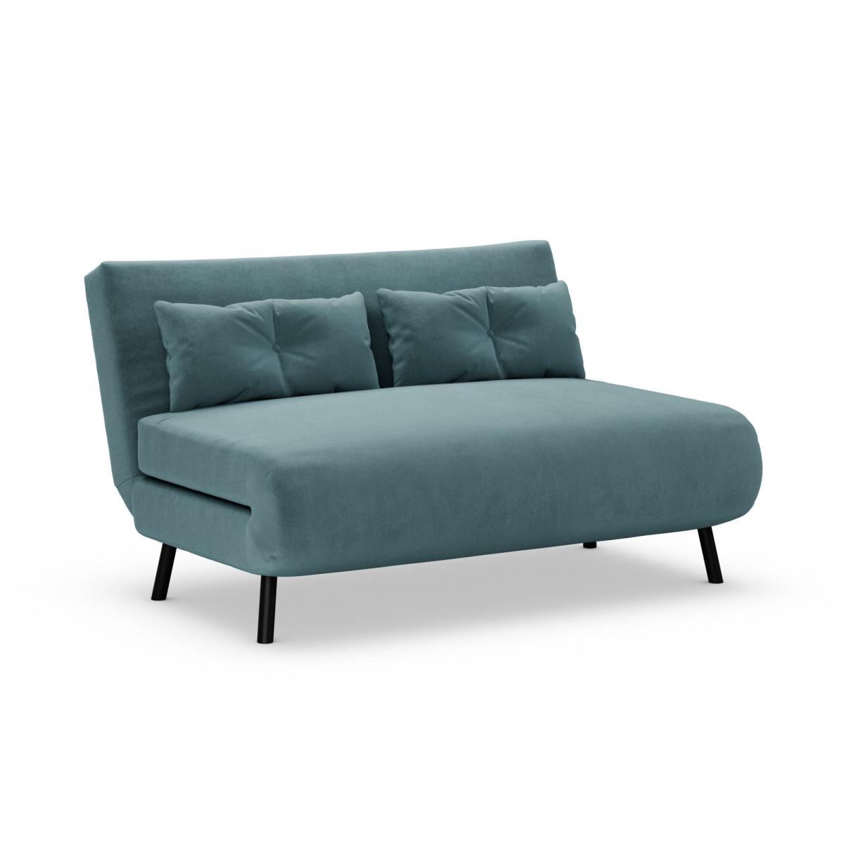 Phoebe Velvet Double Sofa Bed Pacific Blue – image 6